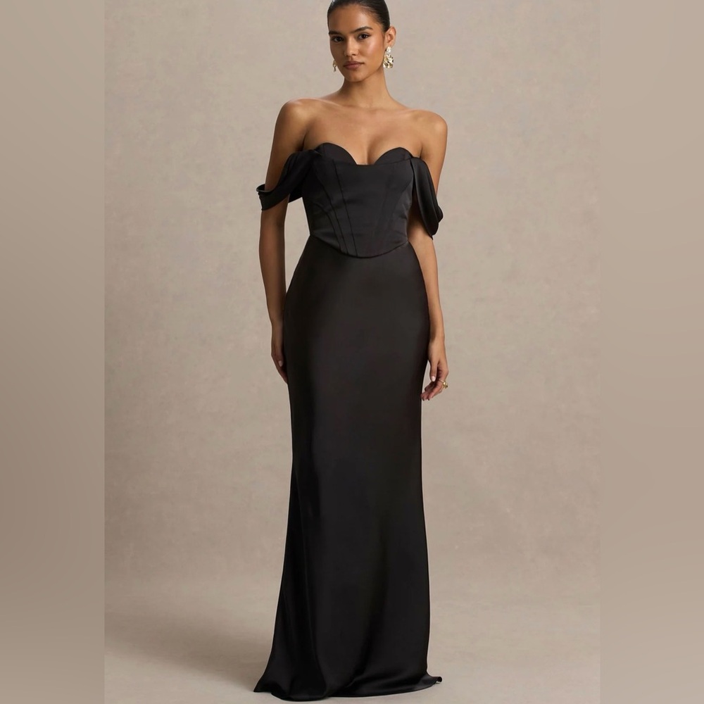 Club L London Strapless Black Gown